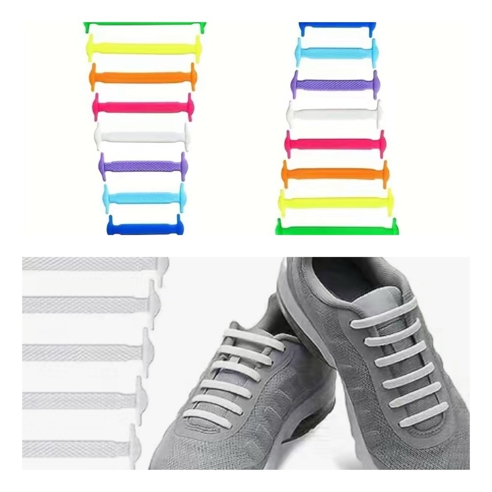 ⭐️ FREE ⭐️ WITH ANY OTHER PURCHASE New No Tie Stretch Silicone Shoelaces Rainbow